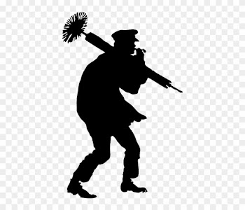 Outline, People, Man, Silhouette, Cartoon, Shadow - Chimney Sweep Clipart