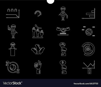 Outline web icon set - money finance payments vector image