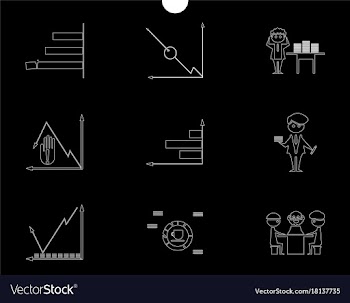 Outline web icon set - money finance payments vector image
