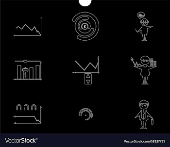Outline web icon set - money finance payments vector image