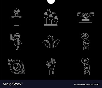 Outline web icon set - money finance payments vector image