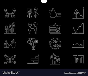 Outline web icon set - money finance payments vector image