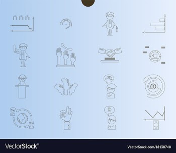 Outline web icon set - money finance payments vector image