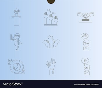 Outline web icon set - money finance payments vector image