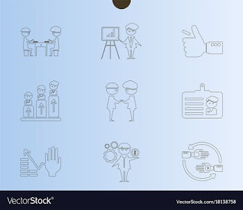 Outline web icon set - money finance payments vector image