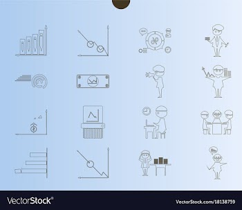 Outline web icon set - money finance payments vector image