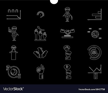 Outline web icon set - money finance payments vector image