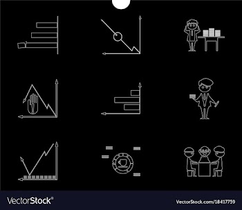 Outline web icon set - money finance payments vector image