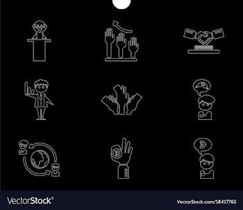 Outline web icon set - money finance payments vector image