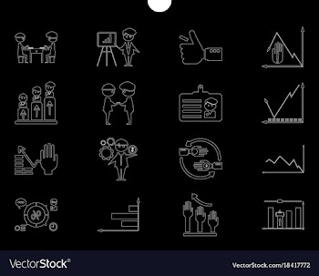 Outline web icon set - money finance payments vector image