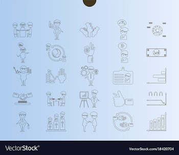 Outline web icon set - money finance payments vector image