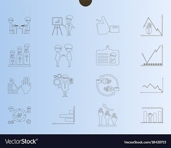 Outline web icon set - money finance payments vector image