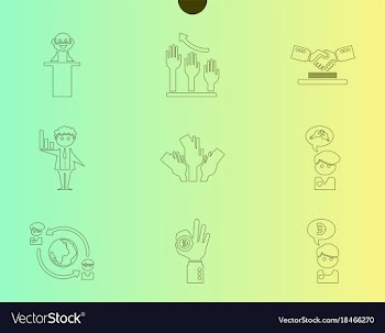 Outline web icon set - money finance payments vector image
