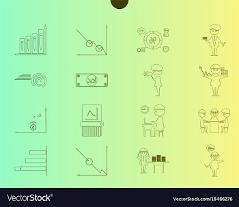 Outline web icon set - money finance payments vector image