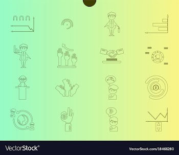 Outline web icon set - money finance payments vector image