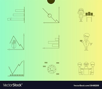 Outline web icon set - money finance payments vector image