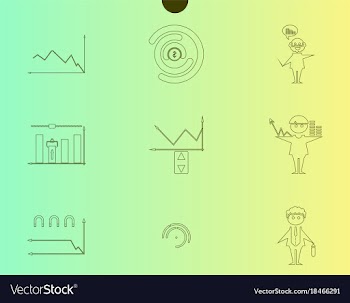 Outline web icon set - money finance payments vector image