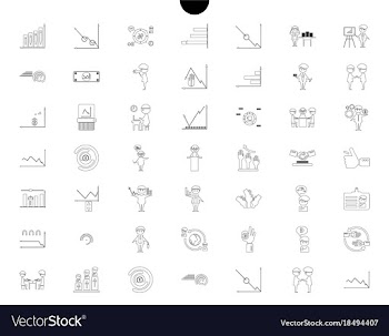 Outline web icon set - money finance payments vector image