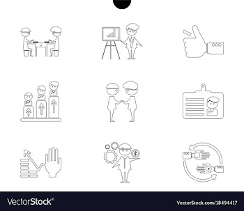 Outline web icon set - money finance payments vector image