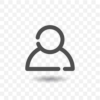Outlined Person Icon On Transparent Background. Royalty Free ...