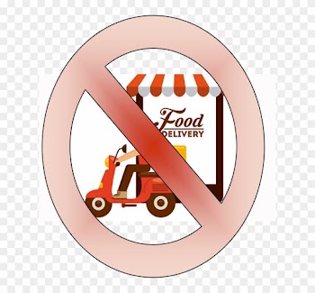 Outside Food Delivery Services - Food Delivery Cartoon