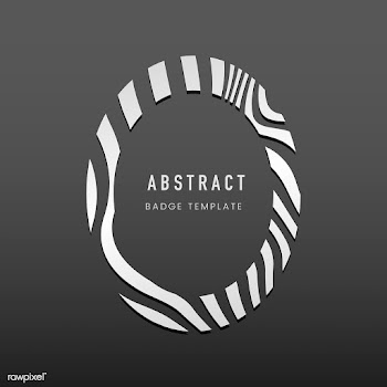 Oval abstract badge template vector | Free stock vector - 538089