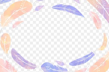 Oval Boho style frame png
