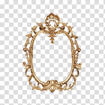 Oval brass frame transparent background PNG clipart