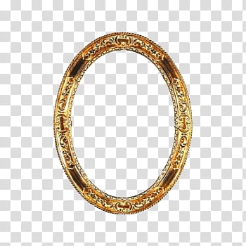 Oval brass frame transparent background PNG clipart