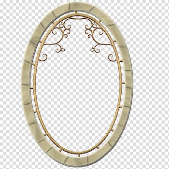 , oval brown frame art transparent background PNG clipart