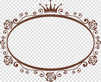 Oval brown frame , Coffee Cafe, Coffee circle frame transparent background PNG clipart