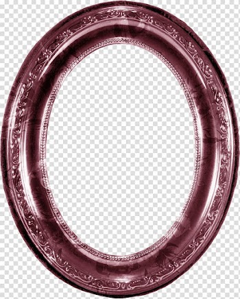 Oval brown frame, frame Portrait , Red frame pattern transparent background PNG clipart