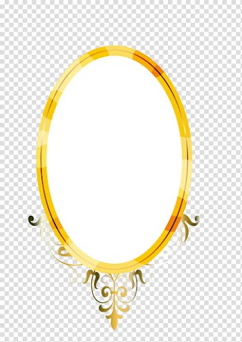 Oval brown frame illustration, Euclidean Gold, Gold frame transparent background PNG clipart