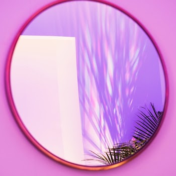 Oval Brown Framed Mirror
