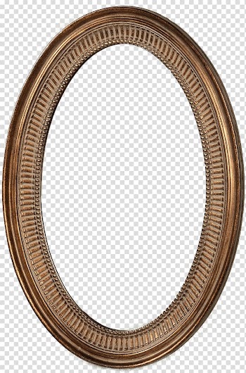 Oval brown metal frame, Simple Oval Frame transparent background PNG clipart