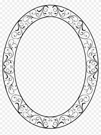 Oval Flourish Frame - Art Nouveau Frame Oval Png