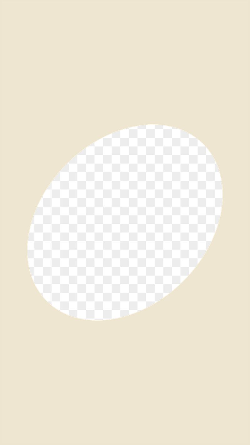 Oval geometric png frame, beige | Free PNG - rawpixel