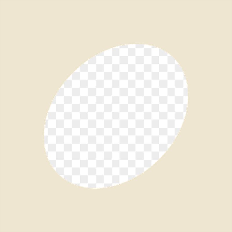 Oval geometric png frame, beige | Free PNG - rawpixel