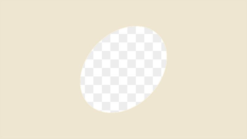 Oval geometric png frame, beige | Free PNG - rawpixel