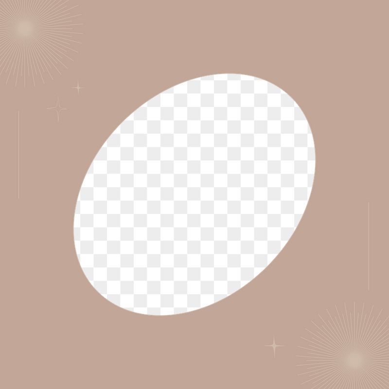Oval geometric png frame, brown | Free PNG - rawpixel