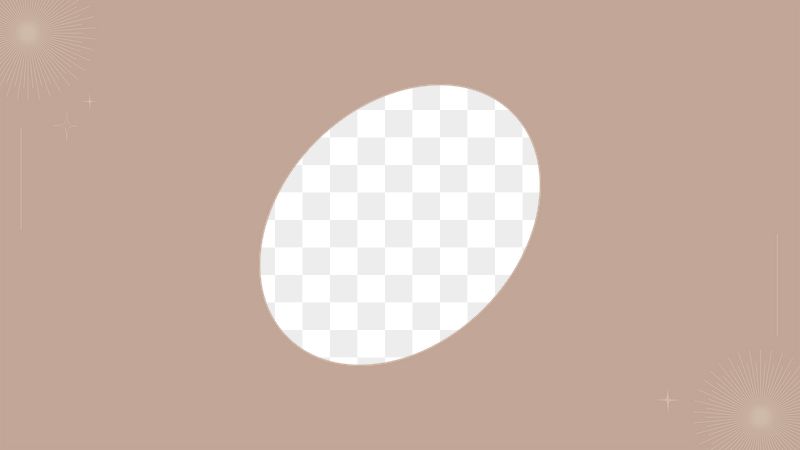 Oval geometric png frame, brown | Free PNG - rawpixel