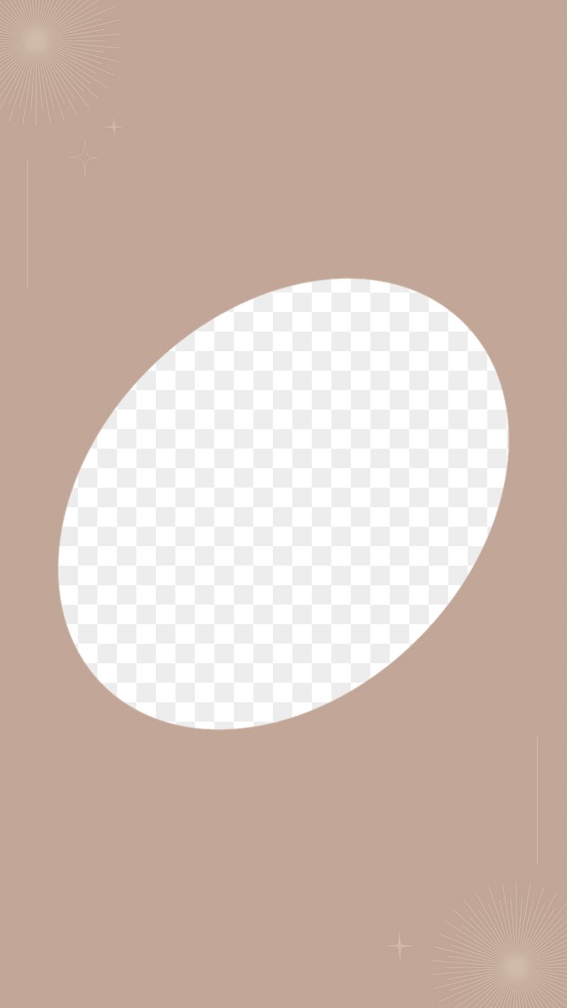 Oval geometric png frame, brown | Free PNG - rawpixel