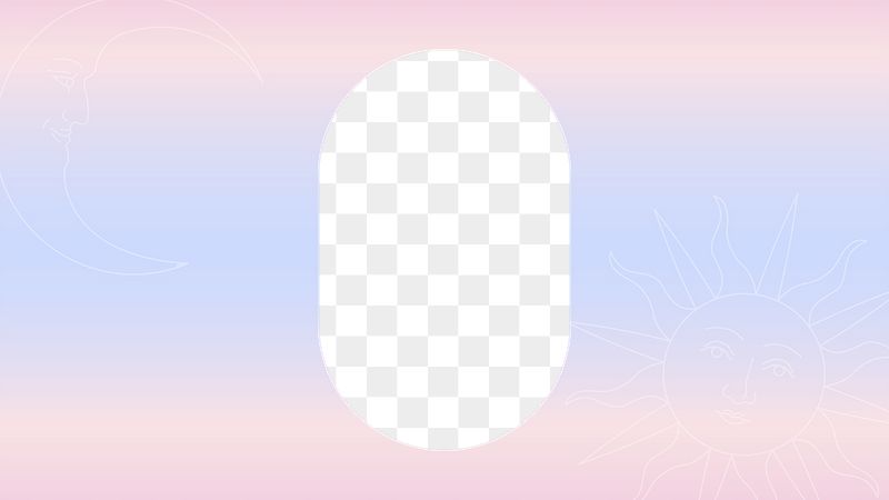 Oval geometric png frame, pastel | Free PNG - rawpixel