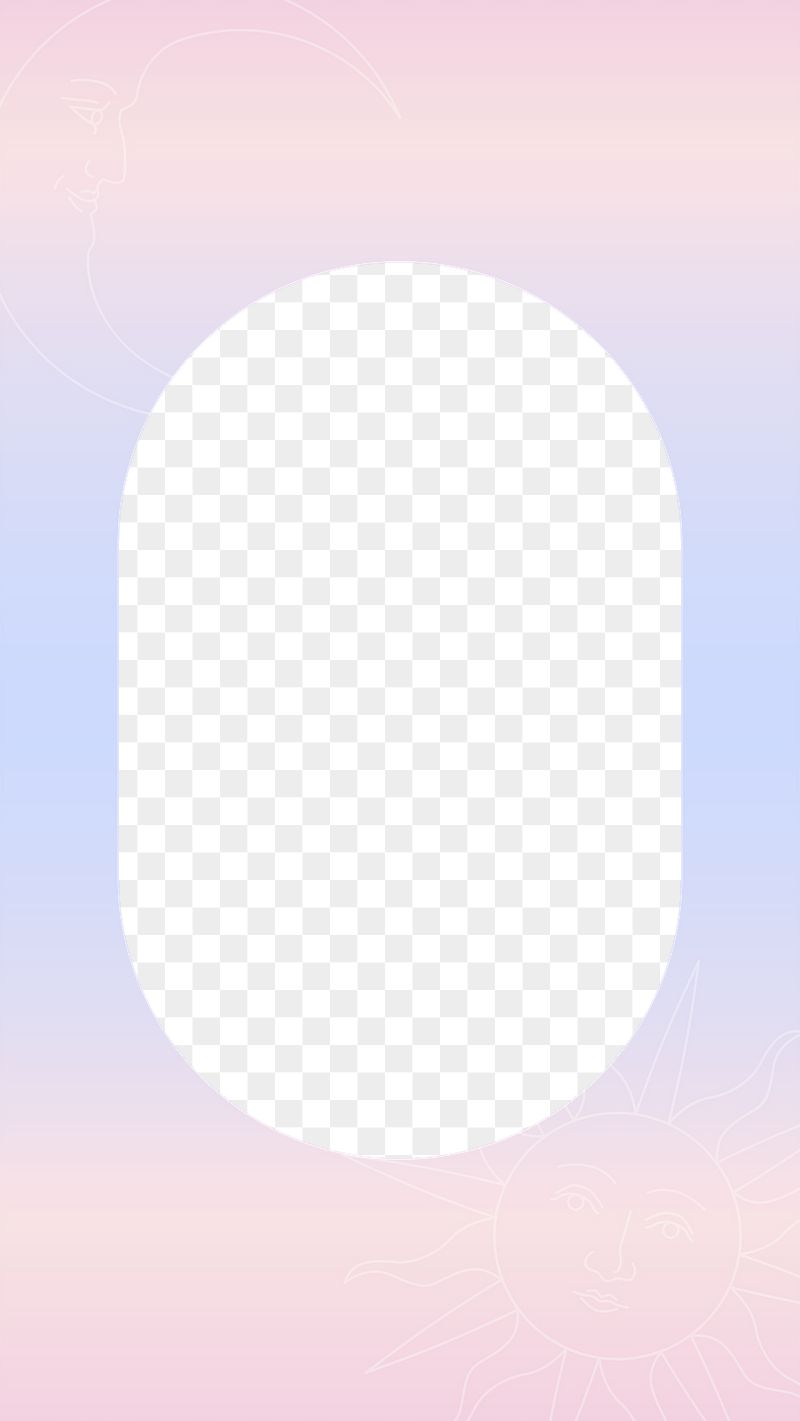 Oval geometric png frame, pastel | Free PNG - rawpixel