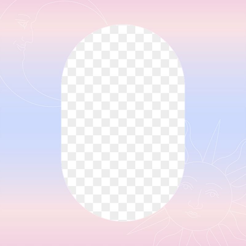 Oval geometric png frame, pastel | Free PNG - rawpixel