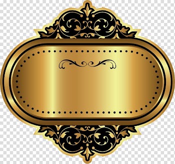 Oval gold and black tray art illustration, Visual arts Drawing, Cartoon Golden Circle transparent background PNG clipart