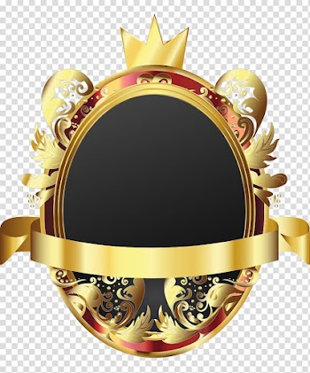 Oval gold and red frame illustration, Royal golden crown transparent background PNG clipart