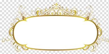 Oval gold and white banner illustration, Decorative arts, Text Box transparent background PNG clipart