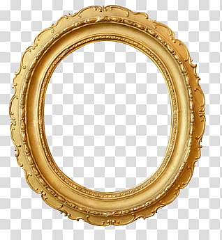 Oval gold frame illustration transparent background PNG clipart