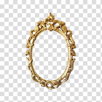 Oval gold frame illustration transparent background PNG clipart